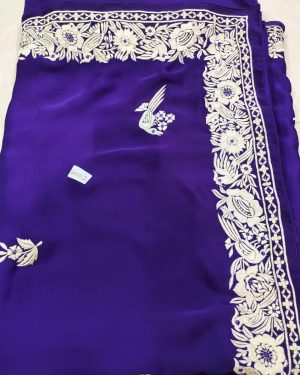 Small bird gara saree by Meher Collections
