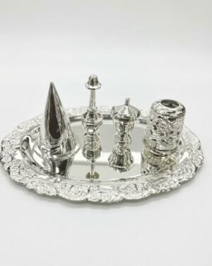 Side-by-side comparison of a Parsi silver Sesklo set